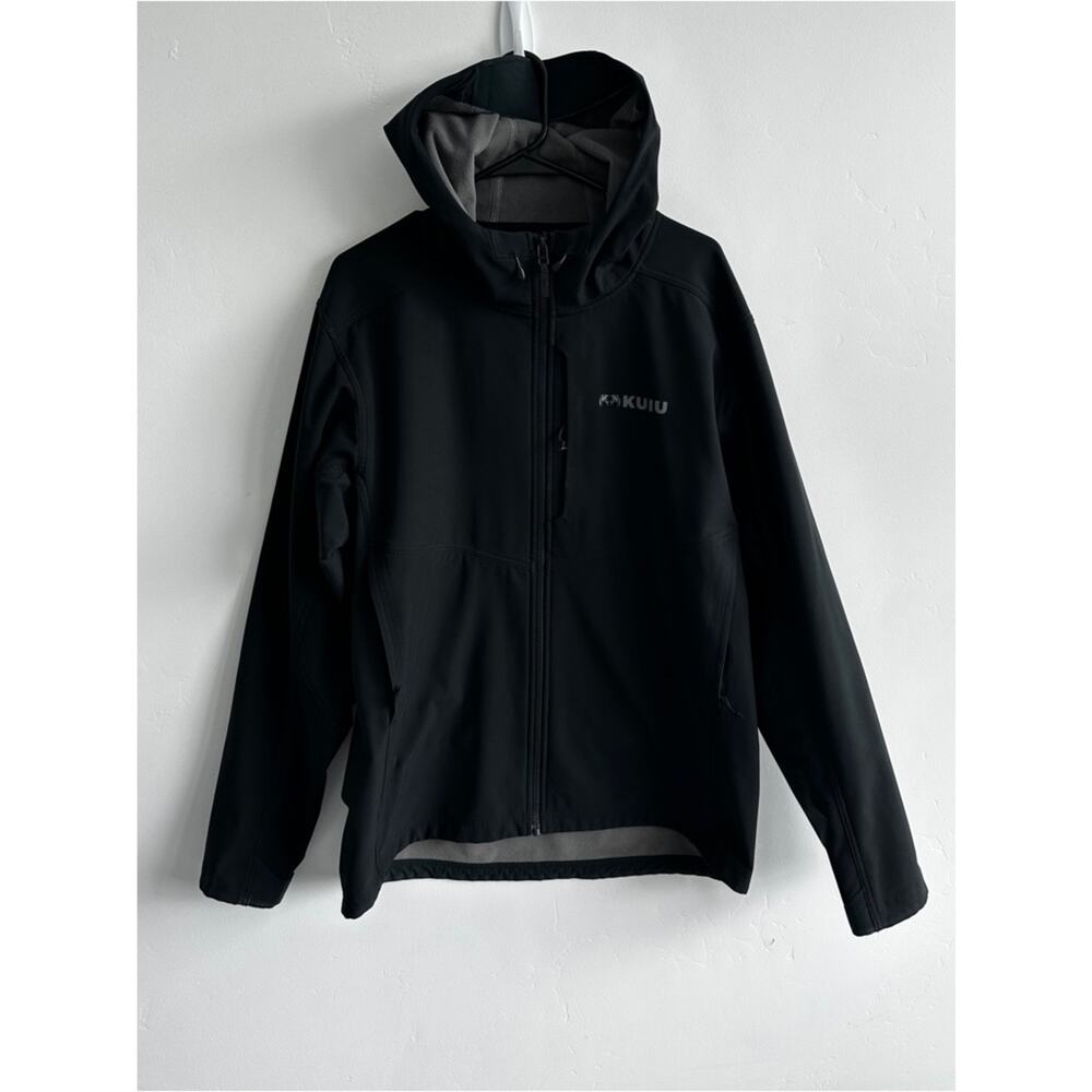 KUIU Men’s Rubicon Hunting Soft Shell Hooded Jacket Black Size XXL